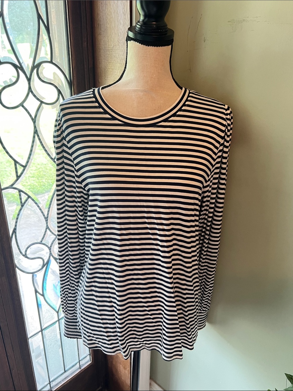 Tracy Evans Navy & White Stripped Top